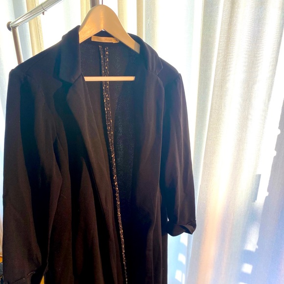 Long blazer L black Simon - Picture 1 of 4